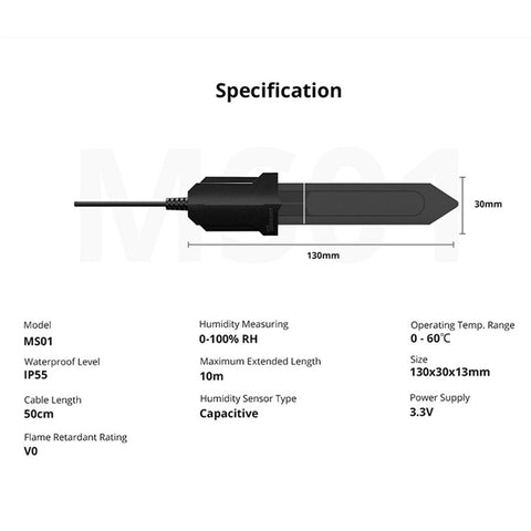 SONOFF MS01 Smart Soil Moisture Sensor Accessory for TH10/16