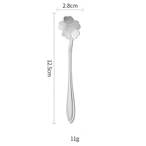 2-Piece Set Mixing Spoon 12.5cm Stainless Steel Sakura Coffee Spoon (without FDA Certificate)