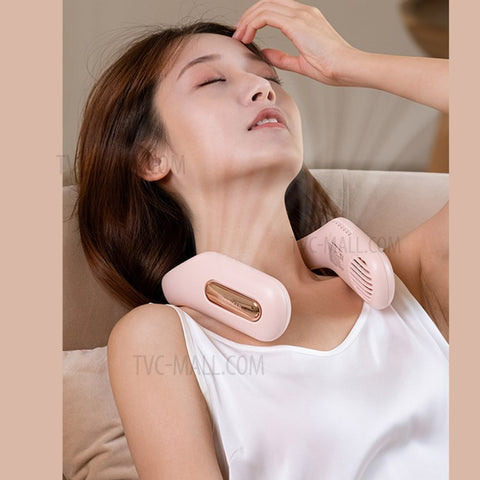 WT-F41 Mini Bladeless Neck Hanging Fan USB Rechargeable Air Cooler Three-Speed Cooling Fan