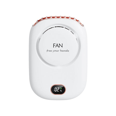 DQ203 Portable Hands-free Neck Hanging Desktop Fan with Digital Display