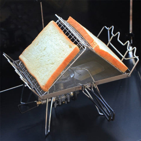 Outdoor Camping Stainless Steel Bread Rack Folding Portable BBQ Grill Rack (No FDA, BPA-Free)