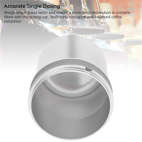 Coffee Machine Handle Dosing Cup 51mm Aluminum Coffee Powder Cup Coffee Grinder Dose Cup