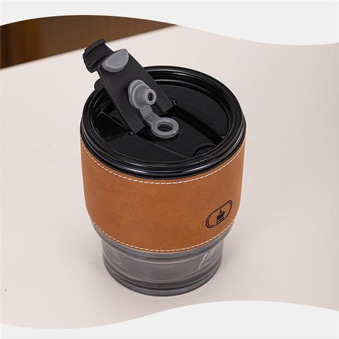 2Pcs Pour Over Coffee Set Drip Kettle and Glass Cup with Heat Resistant Sleeve for Home / Office Brewing (BPA Free, No FDA)