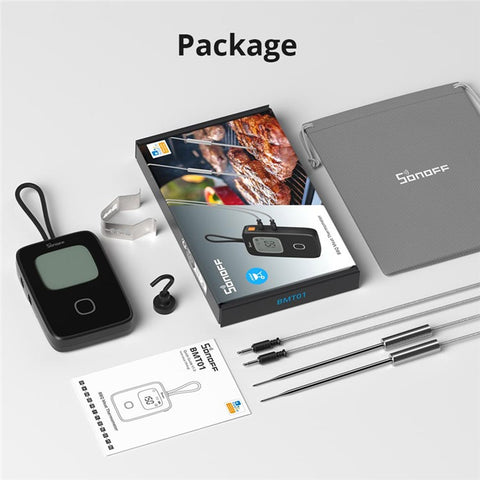 SONOFF BMT01 Meat Thermometer Bluetooth-compatible Smart APP Monitoring Barbecue Temperature Tester ( No FDA, BPA Free )