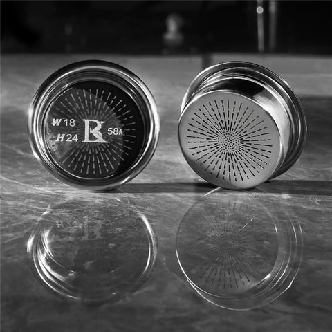 BANLEE Coffee Espresso Filter Baskets Precision 58mm Coffee Machine Handle Extraction Powder Bowl 18g (NO FDA Certification)