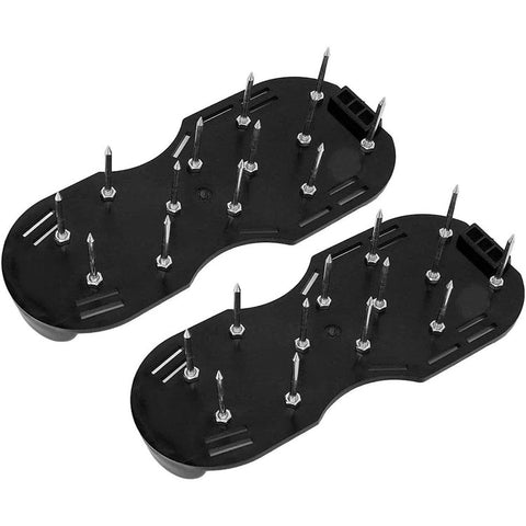 1 Pair Lawn Aerator Spikes Shoes Adjustable Straps Garden Lawn Soil Loosening Shoes
