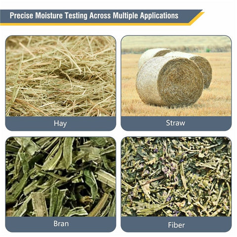 Digital Portable Hay Moisture Meter with Probe Hygrometer Hay Bale Moisture Tester