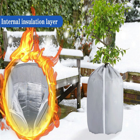 45x70cm Winter Plant Pot Protection Bag Flower Pot Cover with Drawstring and Zipper
