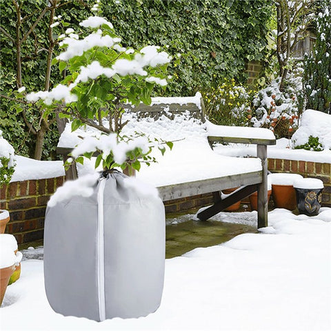 45x70cm Winter Plant Pot Protection Bag Flower Pot Cover with Drawstring and Zipper