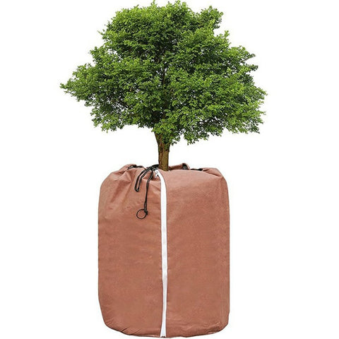 Plant Pot Cover Winter Protection Bag Frost Guard Cover with Zipper Drawstring, 45x50cm