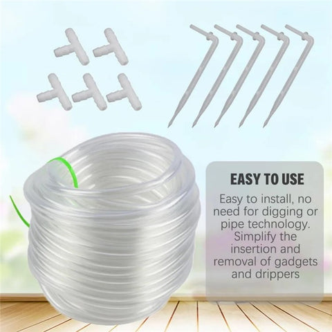 5m PVC Water Pipe Garden Drip Irrigation Transparent Hose for Automatic Waterer