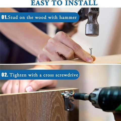 20-Pack Outdoor Hanging Plant Hooks for String Lights - Heavy-Duty Screw-In Expansion Anchors