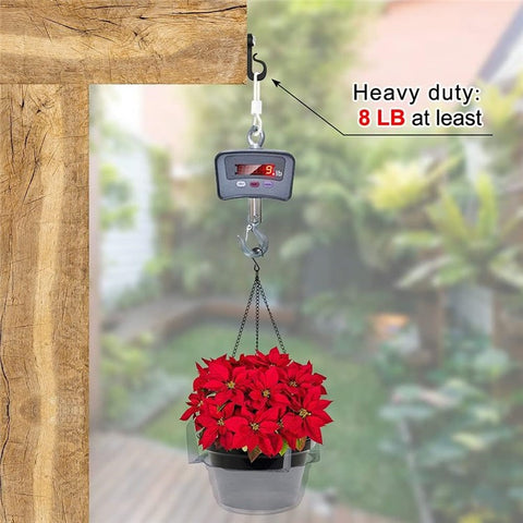 40Pcs Q-Hanger Screw Hooks ABS+Stainless Steel Outdoor Hangers for Hanging String Lights