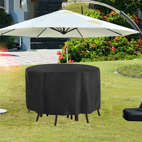 Outdoor Garden Furniture Cover 210D Oxford Cloth Round Table Chair Waterproof Dustproof Cover 230x110cm