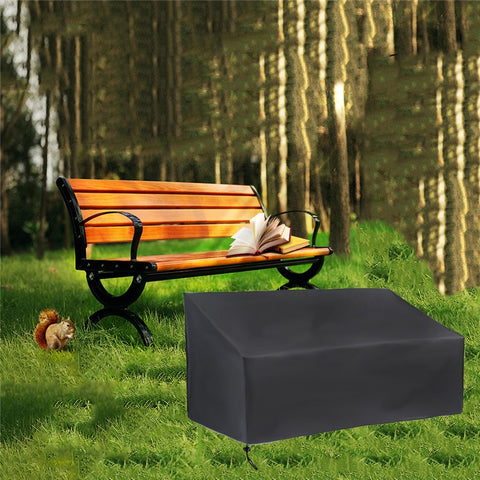 2 Seats Garden Bench Furniture Protection Case 210D Waterproof Anti-dust Covers [134x66x89cm]