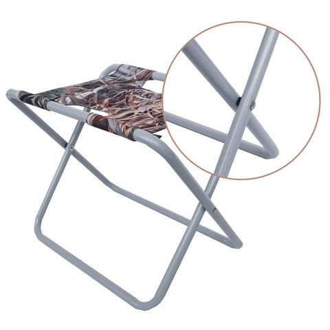 Outdoor Gardening Folding Stool with Detachable Oxford Cloth Tool Bag, 12.9x10.6x13.7 Inch