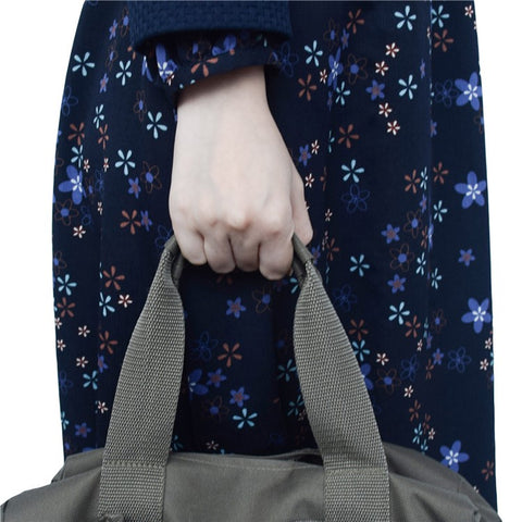 Outdoor Gardening Folding Stool with Detachable Oxford Cloth Tool Bag, 12.9x10.6x13.7 Inch