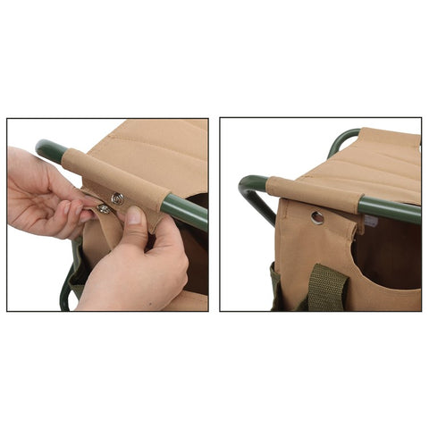 831102 Gardening Stool 12.5x10.6x12.2 Inch Folding Chair Tool Organizer Storage Bag