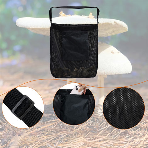 844801 Outdoor Gardening Oxford Cloth Breathable Mesh Mushroom Picking Storage Bag, 45x42cm