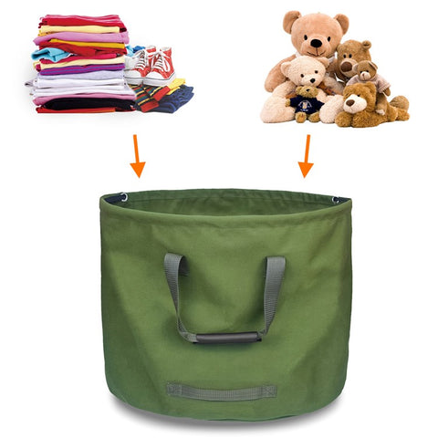 823102 Gardening Trash Bucket Leaf Collection Bag Waterproof Canvas Storage Bag