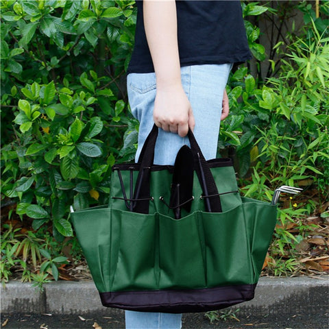 820513 32x17.2x31.4cm Garden Tool Storage Bag Gardening Tote Oxford Cloth Pouch Organizer
