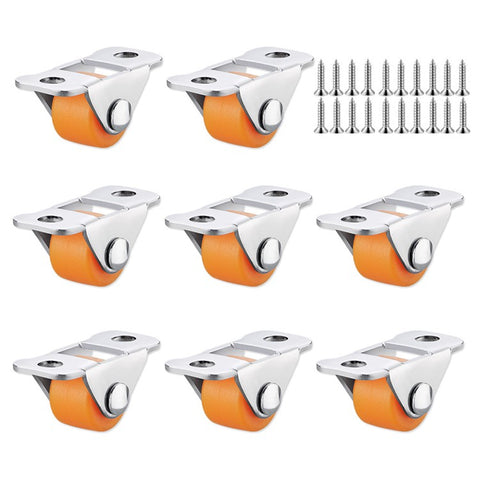 8Pcs / Set 0.5 Inch Kick Drawer Pulley Silent Directional Wheel Furniture Roller