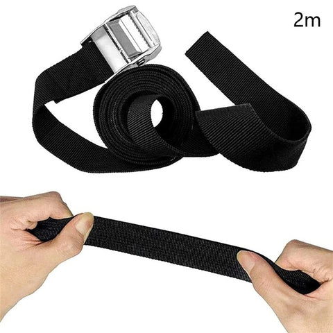 25mm Cargo Lashing PP Webbing Luggage Strap with Zinc Alloy Buckle, Length: 2m