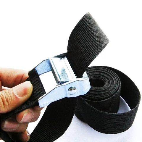 25mm Cargo Lashing PP Webbing Luggage Strap with Zinc Alloy Buckle, Length: 1m