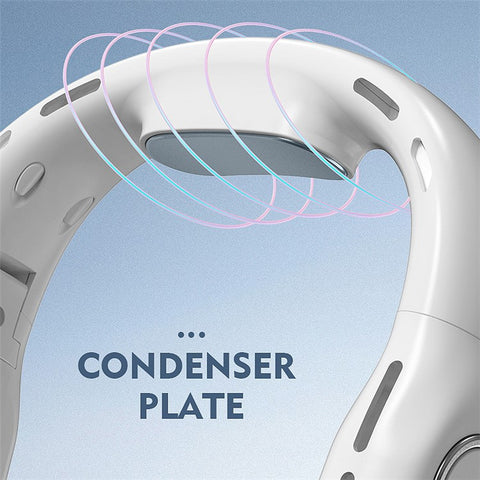Bladeless Neck Fan 2000mAh Personal Fan with 3 Wind Speed LED Battery Display