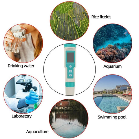 7 in 1PH Meter Water Quality Tester PH / TDS / EC / ORP / S.G / Water Salinity / Temp Pen Tester