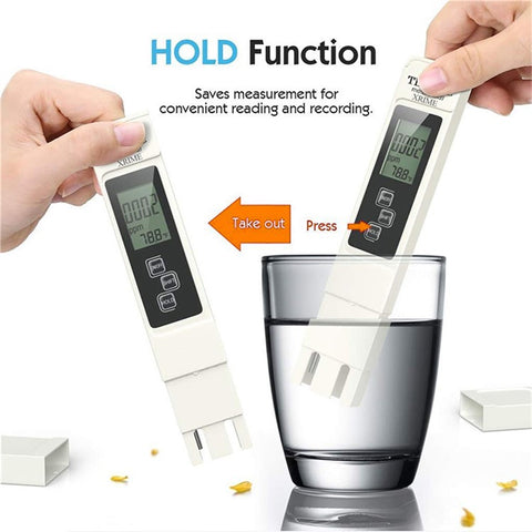 3-in-1 Digital LCD TDS EC Meter Pen Water Quality Detector Temperature Tester