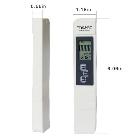 3-in-1 Digital LCD TDS EC Meter Pen Water Quality Detector Temperature Tester