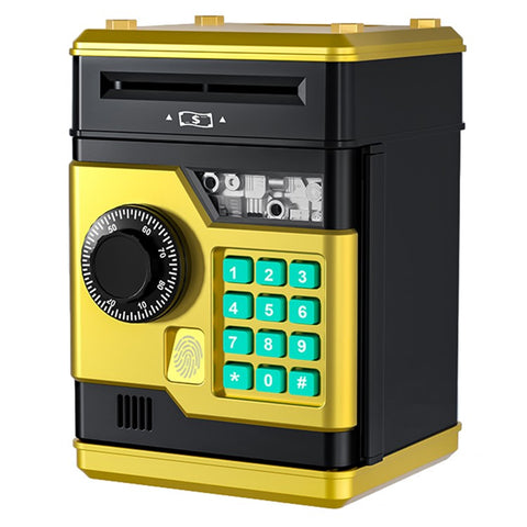 Fingerprint Password Safe Piggy Bank ATM-Style Electronic Coin and Cash Savings Children Plastic Saving Money Box