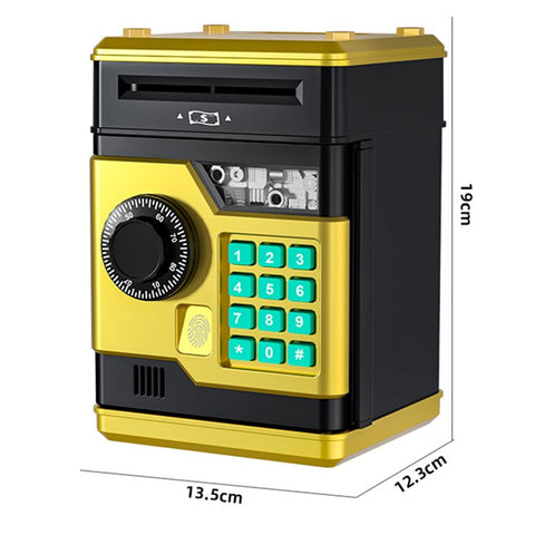 Fingerprint Password Safe Piggy Bank ATM-Style Electronic Coin and Cash Savings Children Plastic Saving Money Box