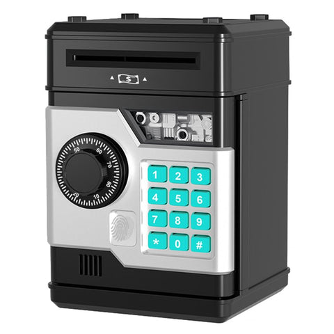 Fingerprint Password Safe Piggy Bank ATM-Style Electronic Coin and Cash Savings Children Plastic Saving Money Box