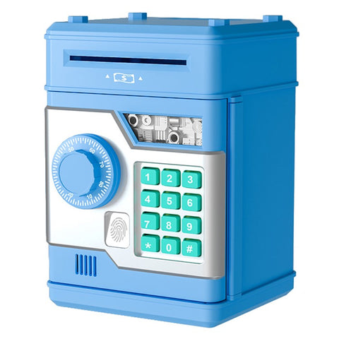 Fingerprint Password Safe Piggy Bank ATM-Style Electronic Coin and Cash Savings Children Plastic Saving Money Box