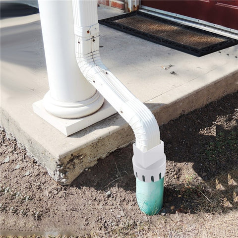 3x4 Inch Drain Pipe Draining Rain Gutter PVC Drain Connector Downspout Adapter