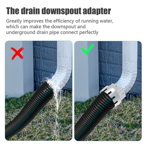 2x3 Inch Drain Pipe Draining Rain Gutter PVC Drain Connector Downspout Adapter