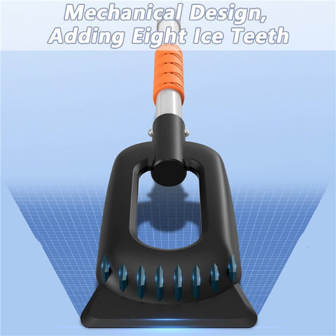 Car Snow Brush Ice Scraper 3 in 1 Extendable Aluminum Alloy Winter Snow Removal Tool