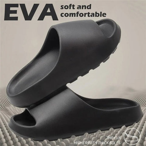 502 3.5cm Thick Sole Slippers Solid Color Non Slip EVA Sliders for Home Outdoor Size 42 - 43