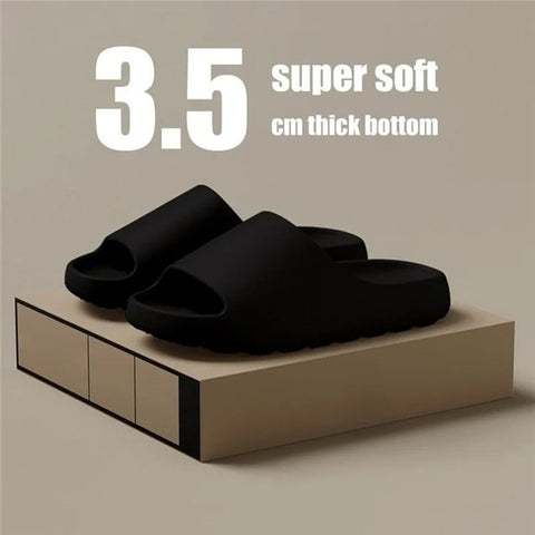 502 3.5cm Thick Sole Slippers Solid Color Non Slip EVA Sliders for Home Outdoor Size 44 - 45