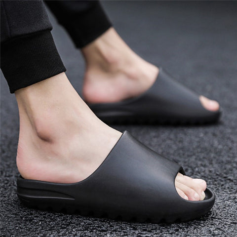 502 3.5cm Thick Sole Slippers Solid Color Non Slip EVA Sliders for Home Outdoor Size 44 - 45