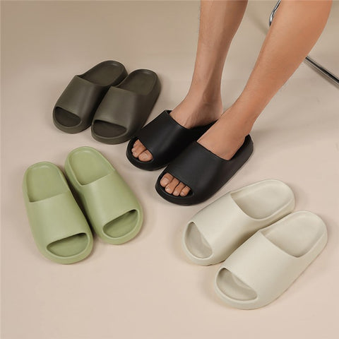 502 3.5cm Thick Sole Slippers Solid Color Non Slip EVA Sliders for Home Outdoor Size 44 - 45