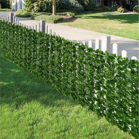 1 x 1m Dark Maple Leaf Artificial Hedge Faux Leaf Privacy Screen Fence Garden Balcony Decorative Barrier
