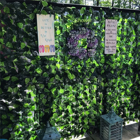 1m x 1m Colored Grape Leaf Artificial Hedge Privacy Fence Garden Balcony Patio Decor