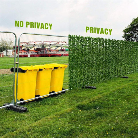 1m x 1m Colored Grape Leaf Artificial Hedge Privacy Fence Garden Balcony Patio Decor