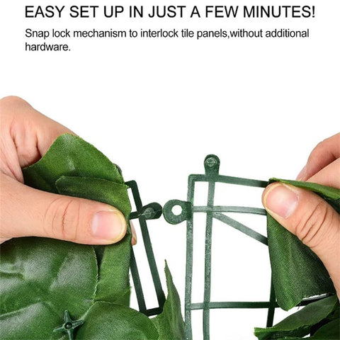 1m x 1m Colored Grape Leaf Artificial Hedge Privacy Fence Garden Balcony Patio Decor