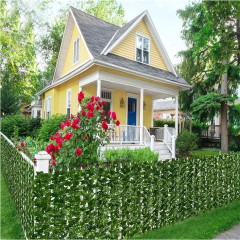 1m x 1m Colored Grape Leaf Artificial Hedge Privacy Fence Garden Balcony Patio Decor