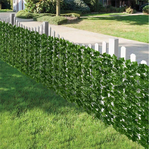 Privacy Fence Wall Screen 0.5 x 1m Artificial Hedges Fence with Faux Watermelon Leaf for Garden Balcony Decoration