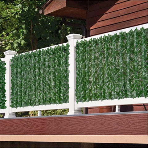 Artificial Leaf Privacy Fence 0.5m x 0.5m Faux Leaf Hedge Fence Wall Screen for Garden Balcony Decoration